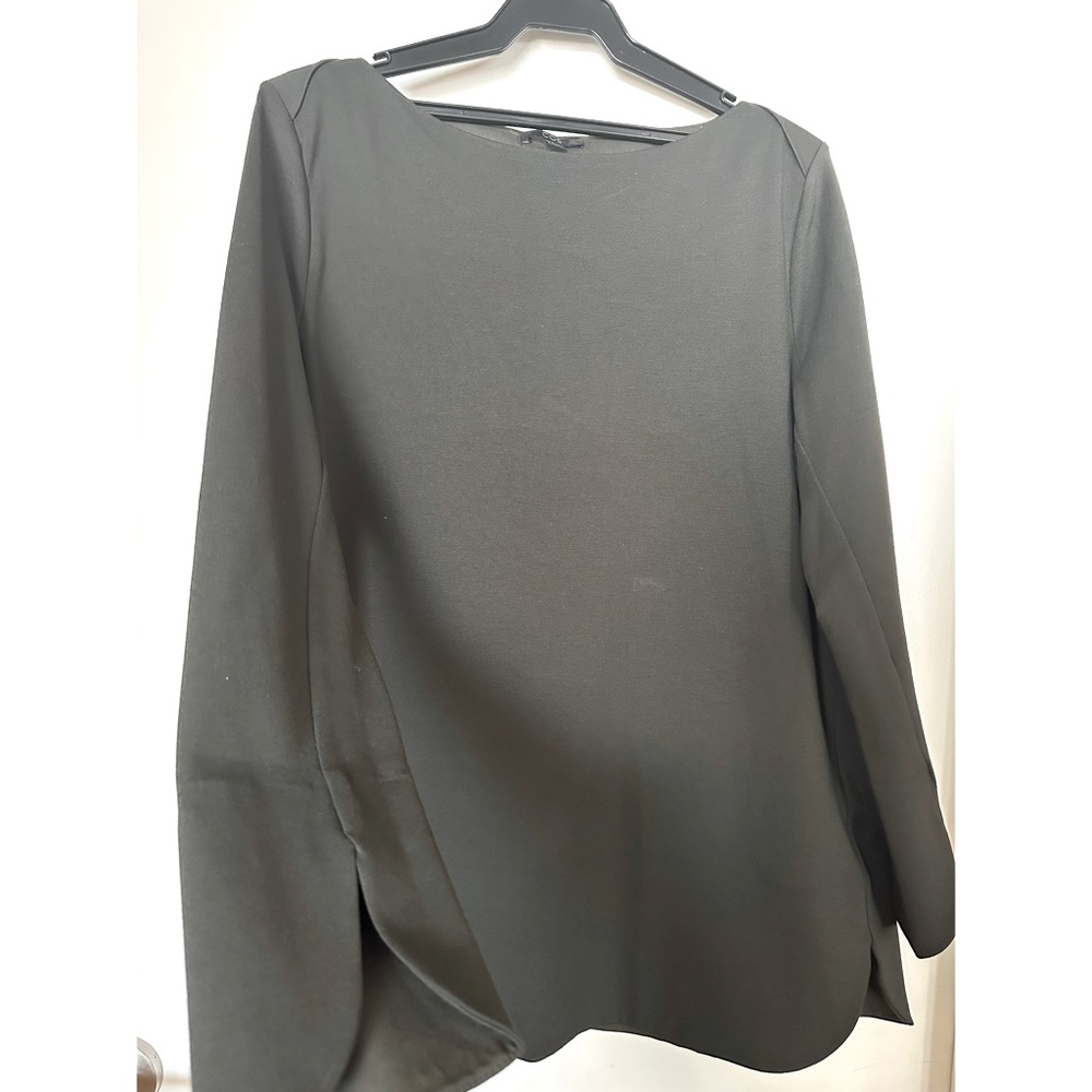COS long sleeved pine green top